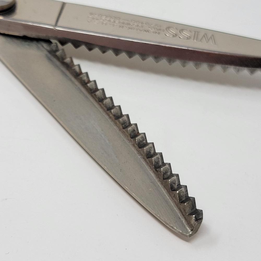Vintage Wiss Pinking Shears Model CB9 + Original Box Sewing Scissors Dressmaking - Picture 6 of 16